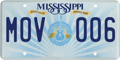 MS license plate MOV006