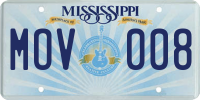 MS license plate MOV008