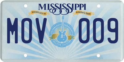 MS license plate MOV009