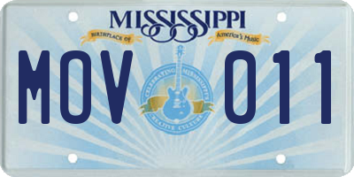 MS license plate MOV011