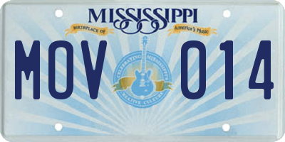 MS license plate MOV014
