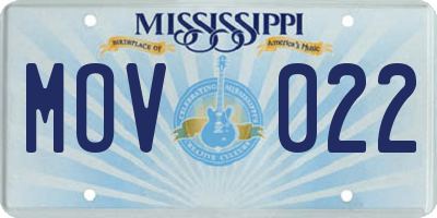 MS license plate MOV022