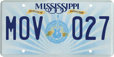 MS license plate MOV027