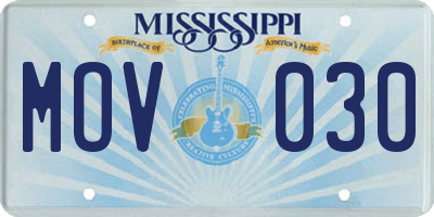 MS license plate MOV030