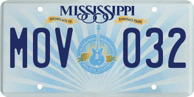 MS license plate MOV032