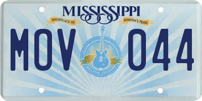MS license plate MOV044