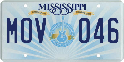 MS license plate MOV046