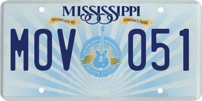 MS license plate MOV051