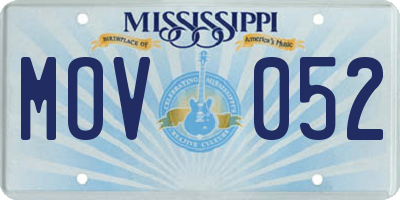 MS license plate MOV052