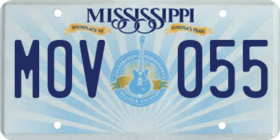 MS license plate MOV055