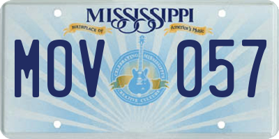 MS license plate MOV057