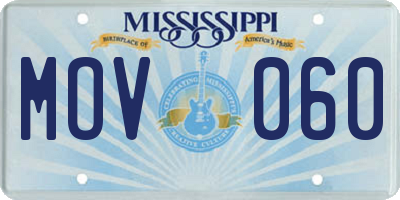 MS license plate MOV060