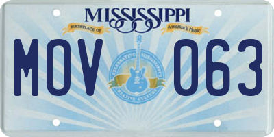 MS license plate MOV063