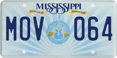 MS license plate MOV064