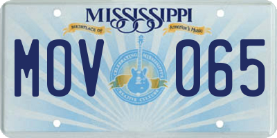 MS license plate MOV065