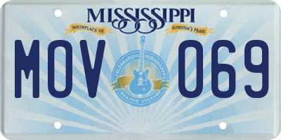 MS license plate MOV069