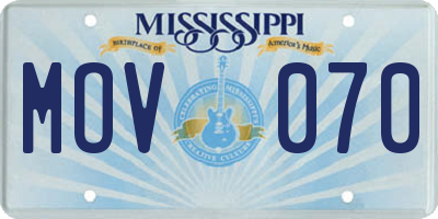 MS license plate MOV070