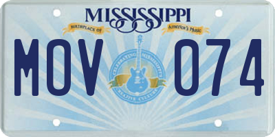 MS license plate MOV074