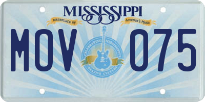 MS license plate MOV075