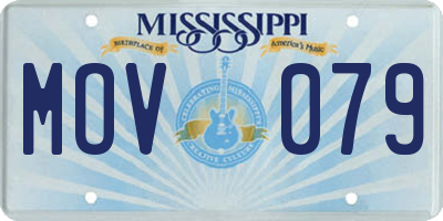 MS license plate MOV079