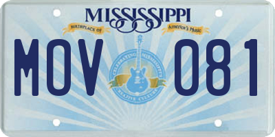 MS license plate MOV081