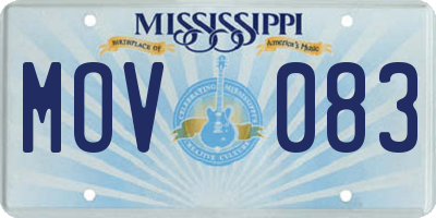 MS license plate MOV083