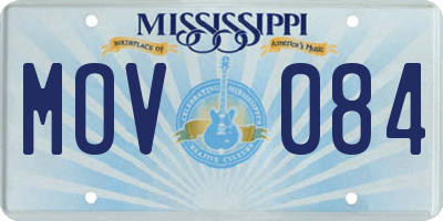 MS license plate MOV084