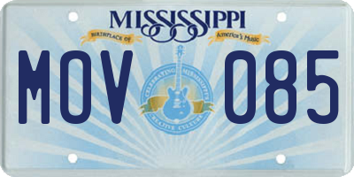 MS license plate MOV085