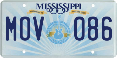MS license plate MOV086