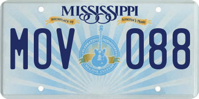 MS license plate MOV088