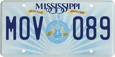 MS license plate MOV089