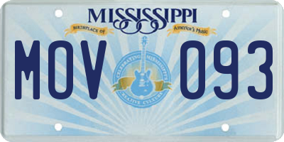 MS license plate MOV093