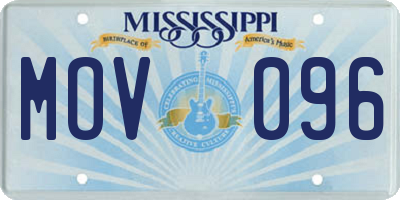 MS license plate MOV096