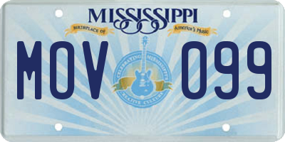 MS license plate MOV099