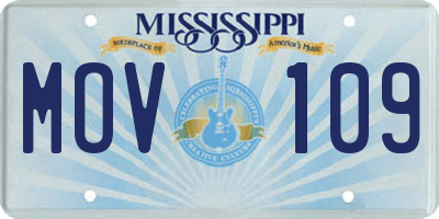 MS license plate MOV109