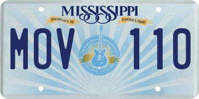 MS license plate MOV110