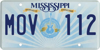 MS license plate MOV112
