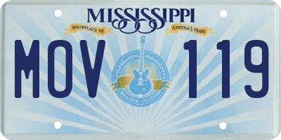 MS license plate MOV119