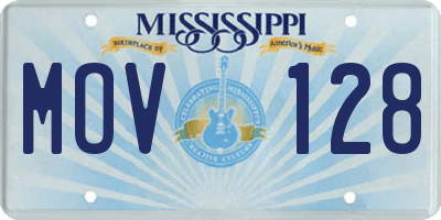 MS license plate MOV128