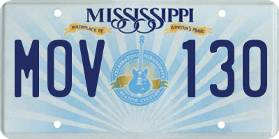 MS license plate MOV130