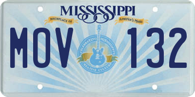 MS license plate MOV132