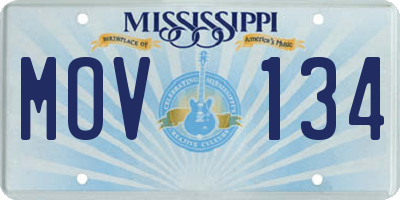 MS license plate MOV134