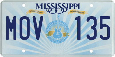 MS license plate MOV135