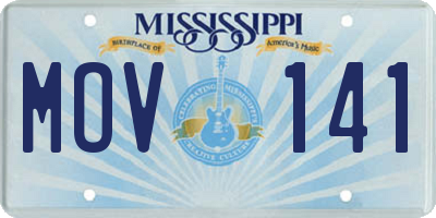 MS license plate MOV141