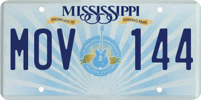 MS license plate MOV144