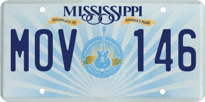 MS license plate MOV146