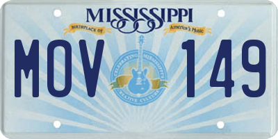 MS license plate MOV149