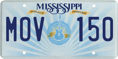 MS license plate MOV150
