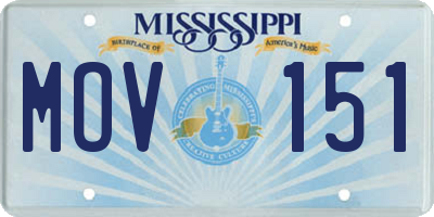 MS license plate MOV151