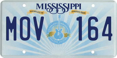 MS license plate MOV164